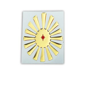 🌟 Gold Embossed Shiv Baba Sticker – Medium Size