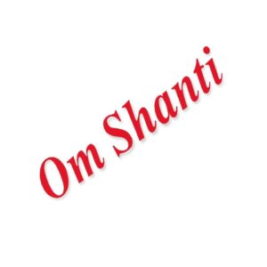 Om Shanti Radium Sticker (English) – Divine Peace – Brahma Kumaris