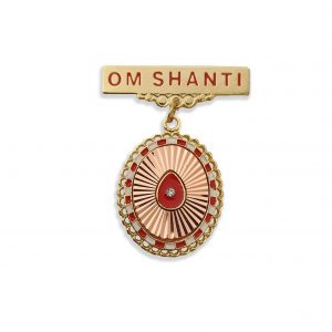 ✨ Big Oval Shiv Baba Rose Gold Badge – Divine Blessings